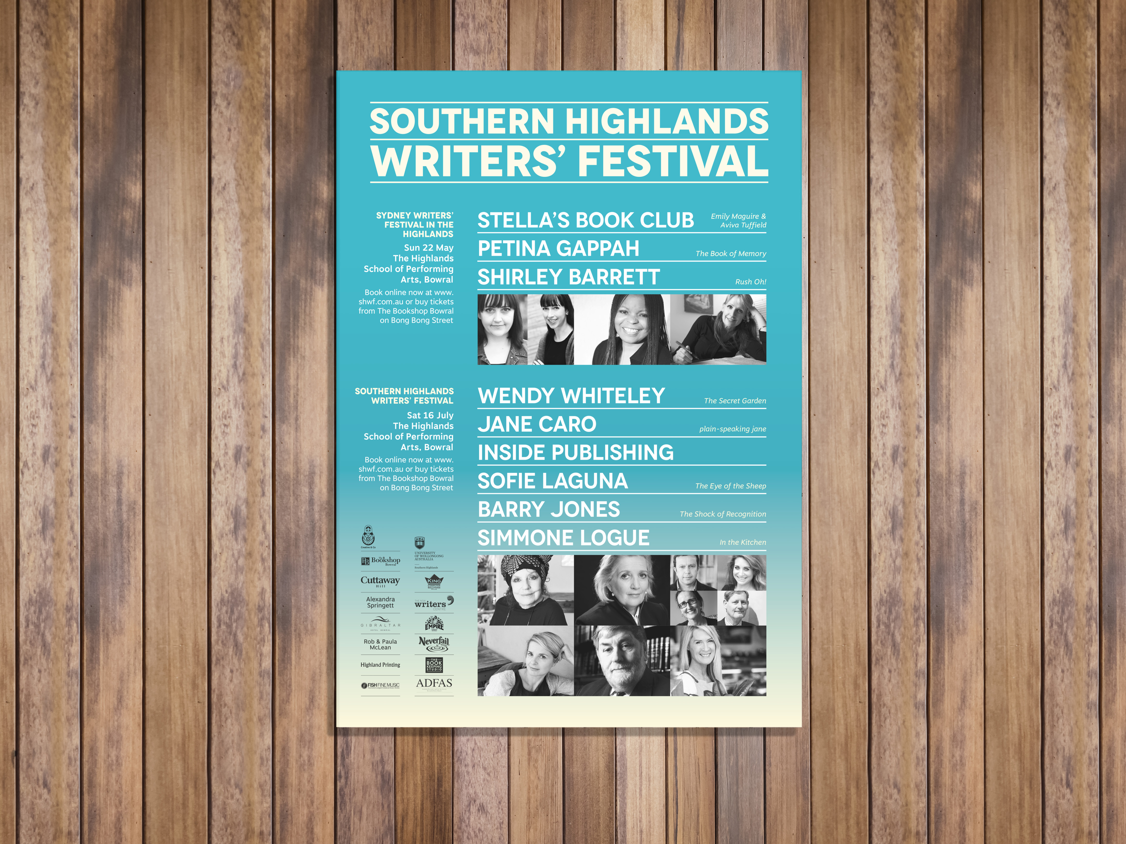 Poster design for the Southern Highlands Writers' Festival 2016