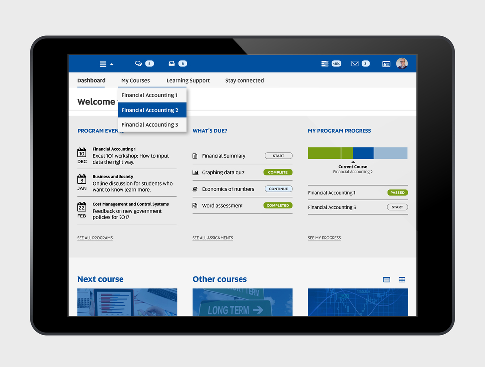 UniSA LMS Moodle screenshot 2